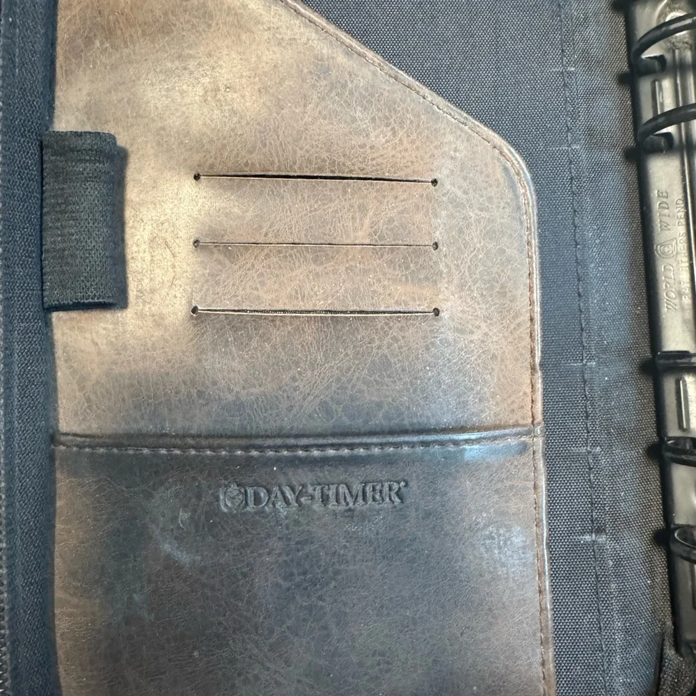 Vintage Day-Timer Brown Leather Planner